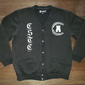 Crooks & Castles Cardigan Sweater Black Size XL